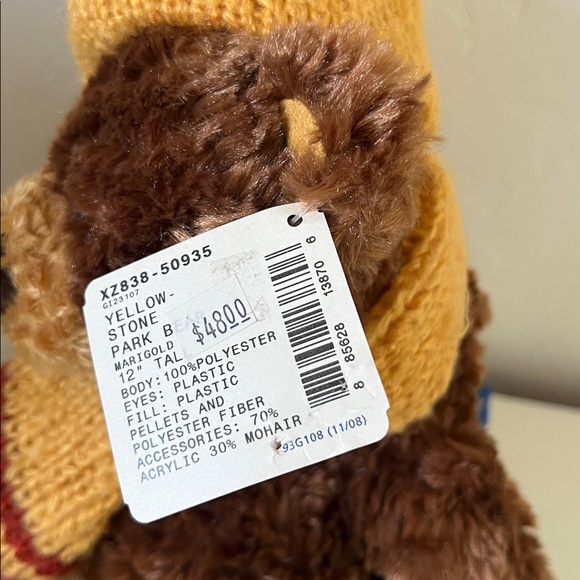 Pendleton Yellowstone National Park Grizzly Bear Plush Brown Stuffed Animal NWT - Picture 5 of 5
